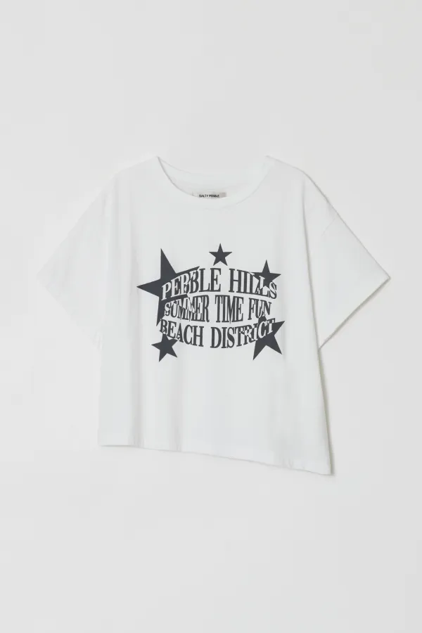 STAR OBLIQUE TOP [WHITE]