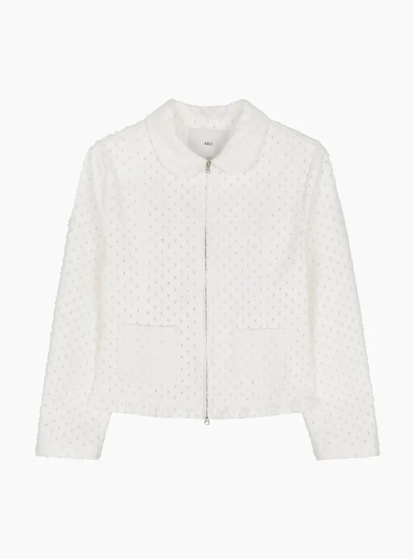 PUNCHED FRILL JACKET (WHITE)