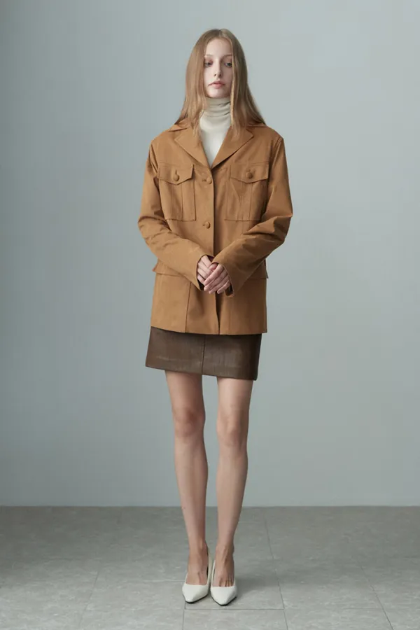 CARGO POCKET SUEDE JACKET