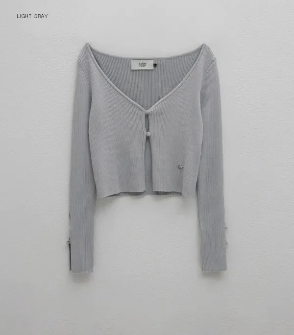 (CD-2186)LIS KNIT TOP&CARDIGAN SET S