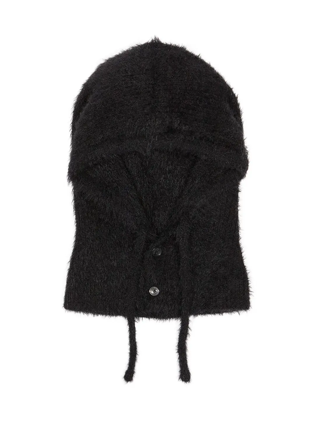 마가린핑거스 FLUFFY BUTTON BALACLAVA (BLACK) 상품 이미지 1
