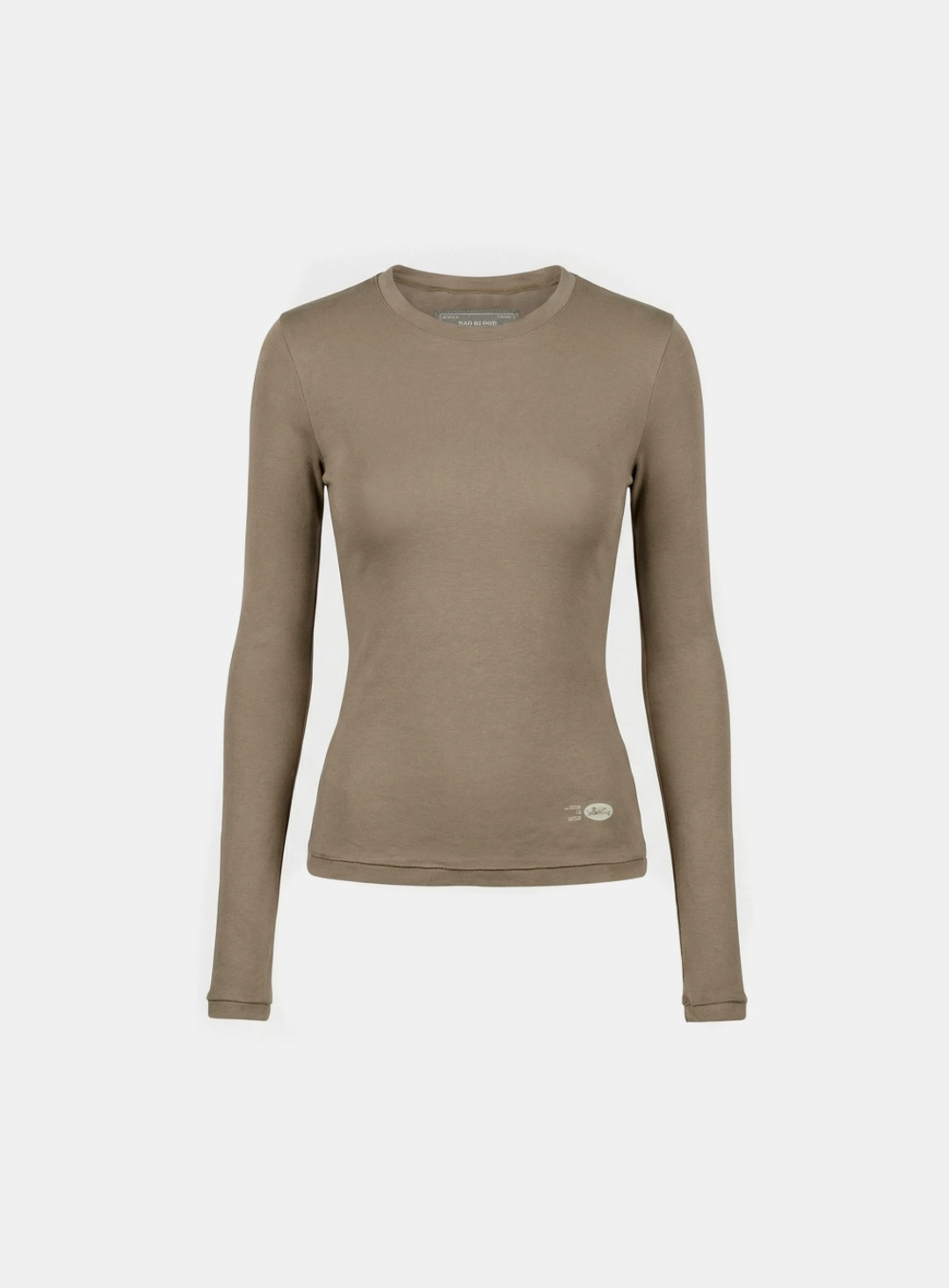 배드블러드 [w-tee26-047] BS Cotton Jersey Fitted Long Sleeve T-Shirt - Tobacco 상품 이미지 2