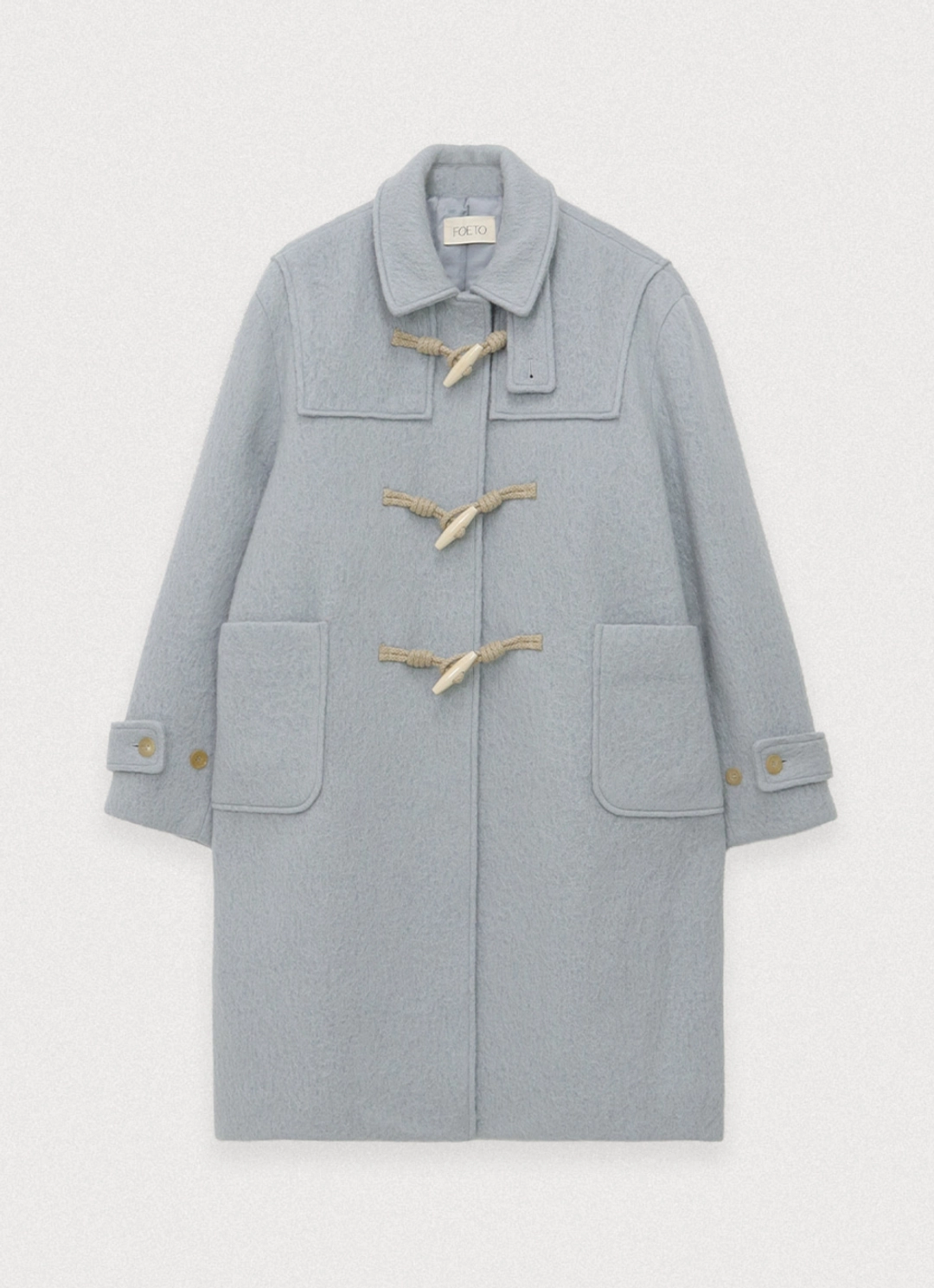포에토 Gusto alpaca duffle coat - snow blue 상품 이미지 1