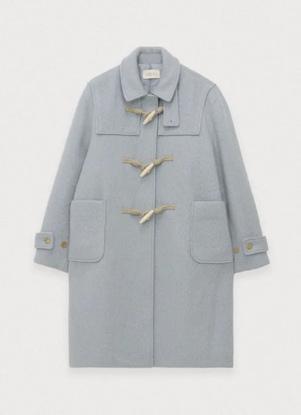Gusto alpaca duffle coat - snow blue