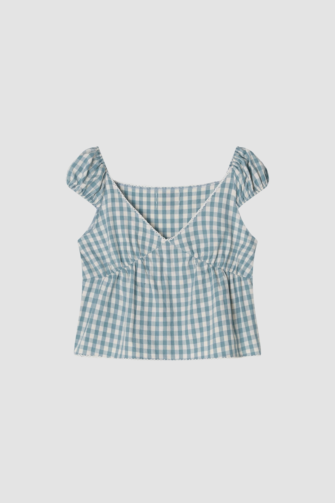 Sarah Blue check Blouse