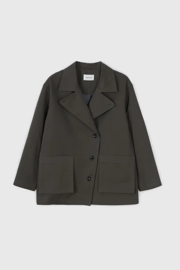 Pocket Chino Field Jacket (Charcoal)