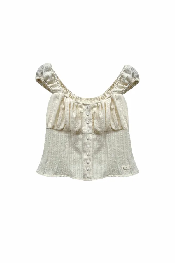 CUDDLY SLEEVELESS TOP / BEIGE