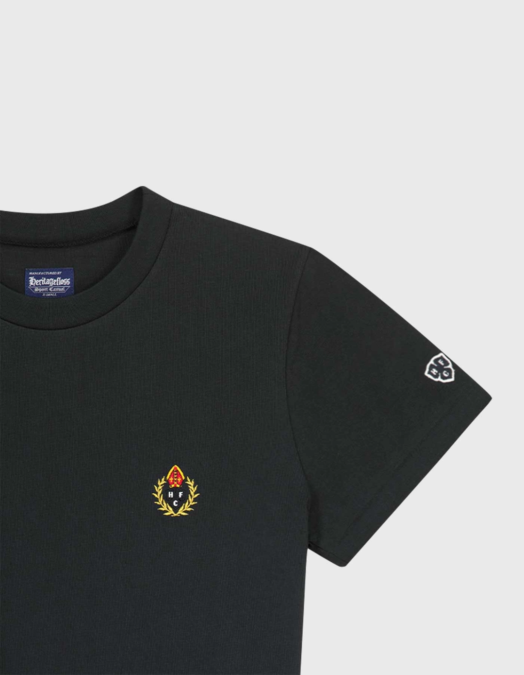 헤리티지플로스 CREST 20S COMPACT YARN T-SHIRT (W) / Black 상품 이미지 3