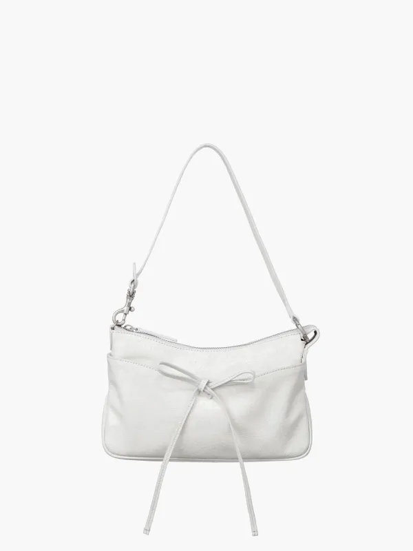 RIBBON POCHETTE_off white cracked