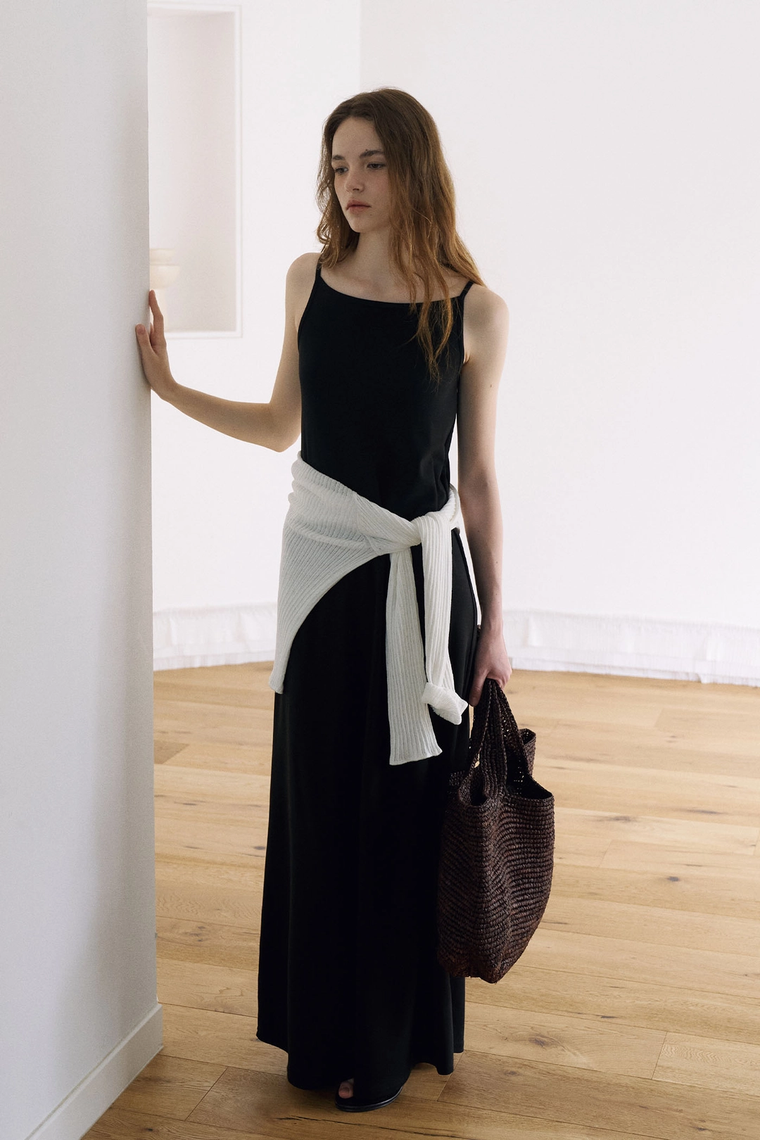 라메레이 [3차 리오더]Boat Neck Jersey Maxi Dress[LMBFSUDR810]-Black 상품 이미지 2