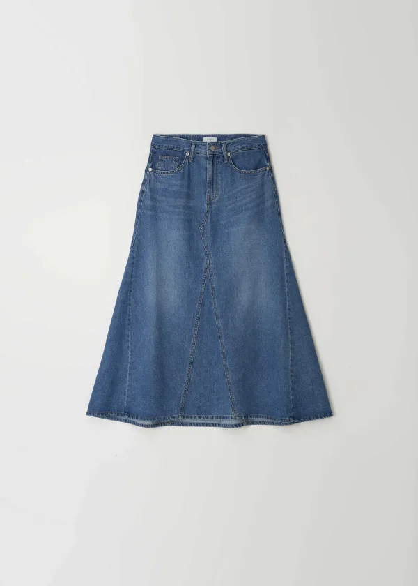 Flare Denim Skirt(Blue)