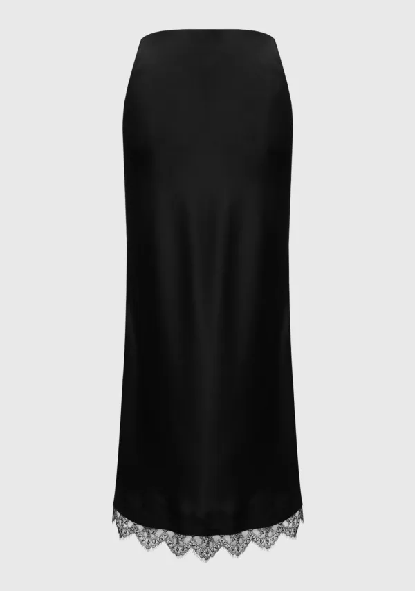 Elise Satin Lace Long Skirt
