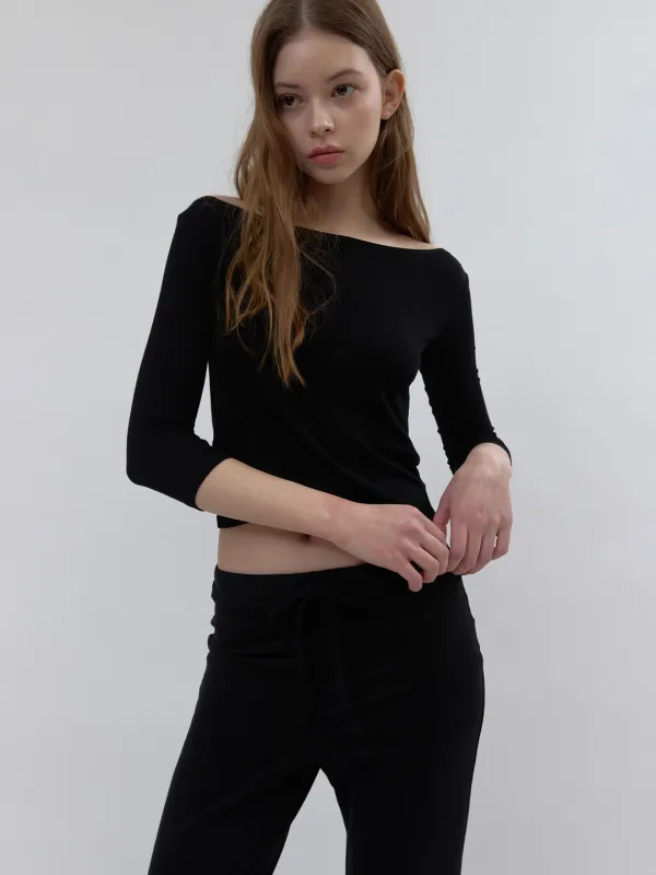 kate bare tee (black)