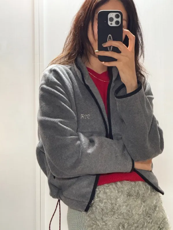Soft Fleece Jacket Grey_F254JP10