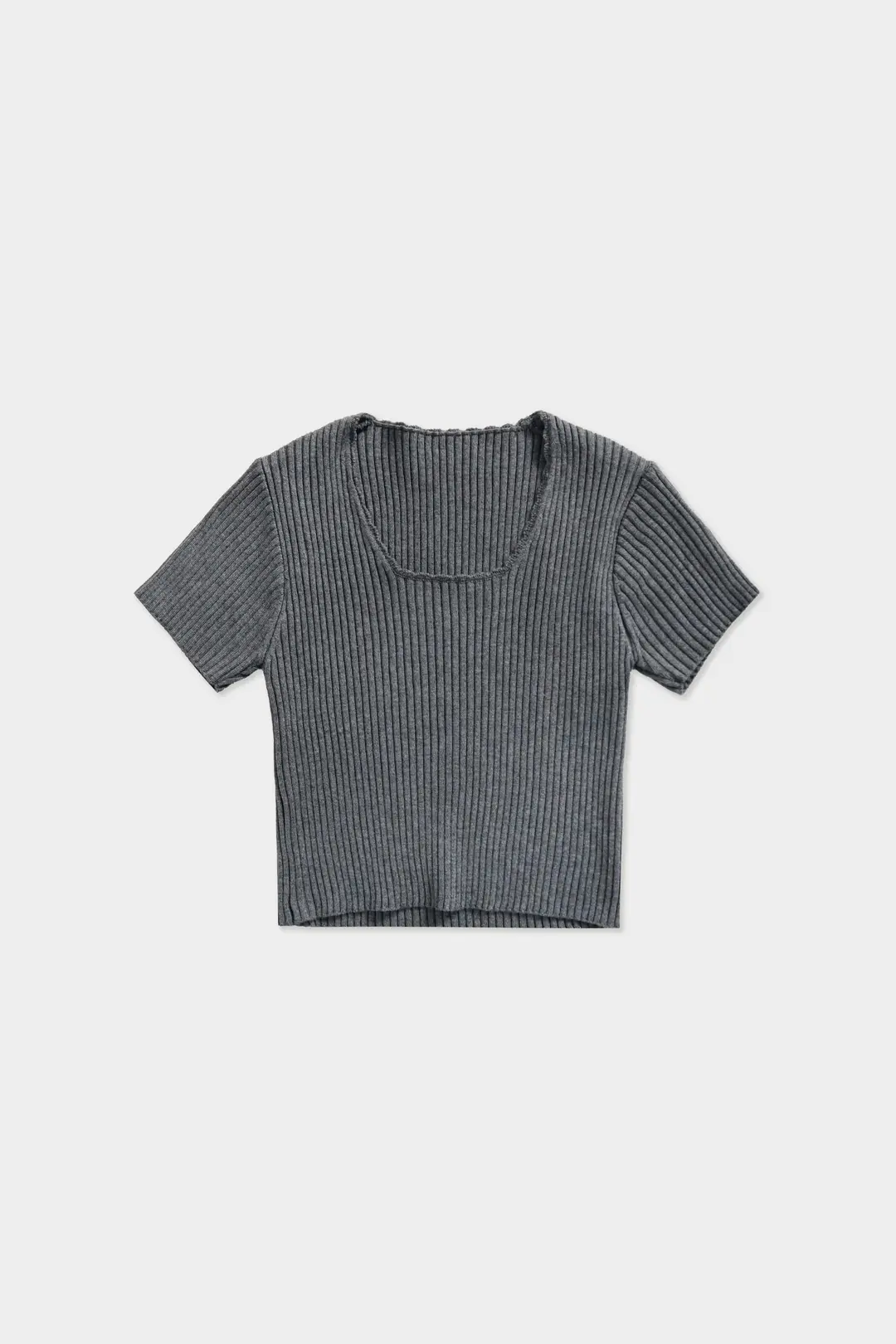 위드아웃썸머 Ribbed half knit_gray 상품 이미지 3