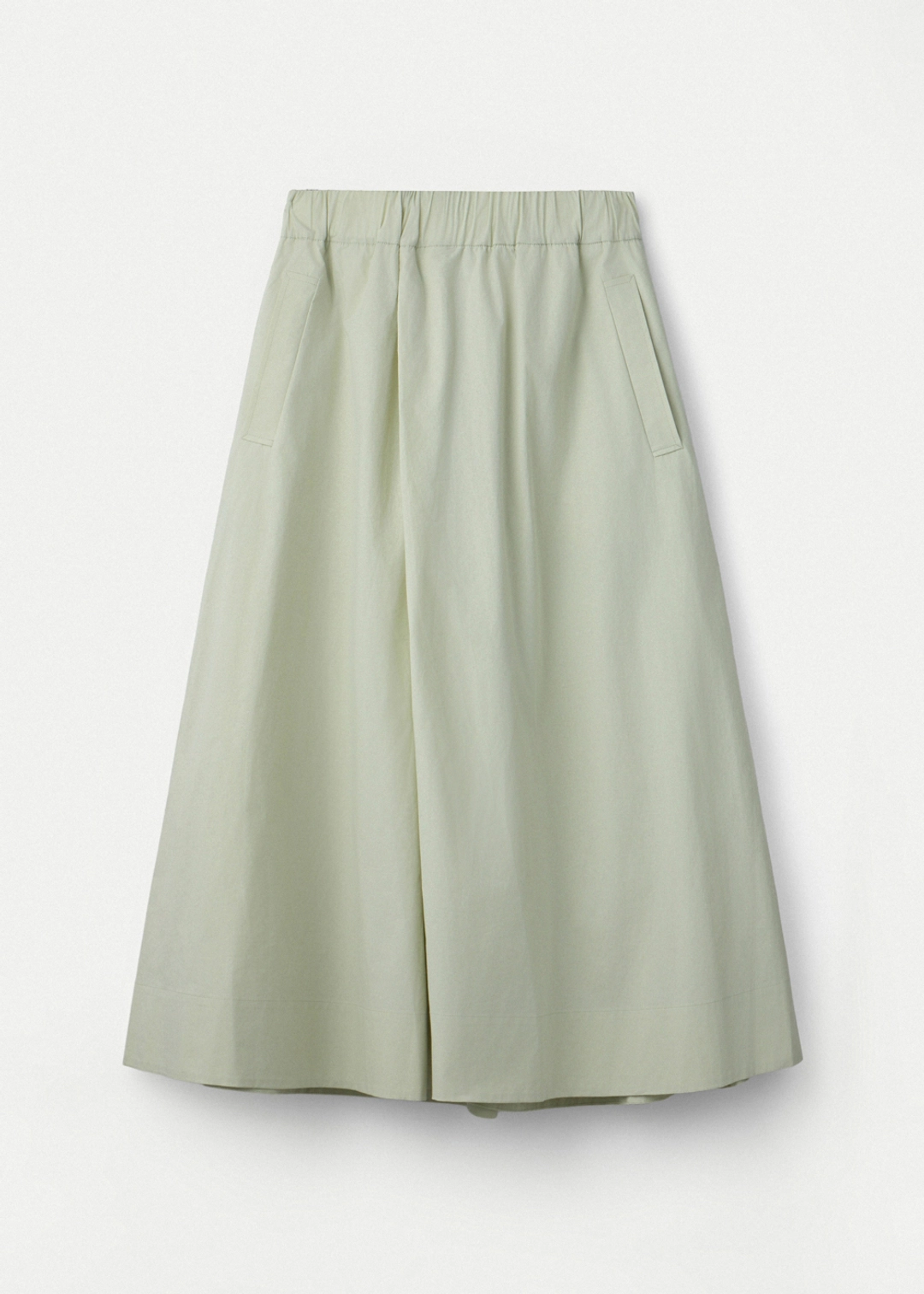 우마뭉 Poplin Maxi Culotte Pants_Green Tea 상품 이미지 1