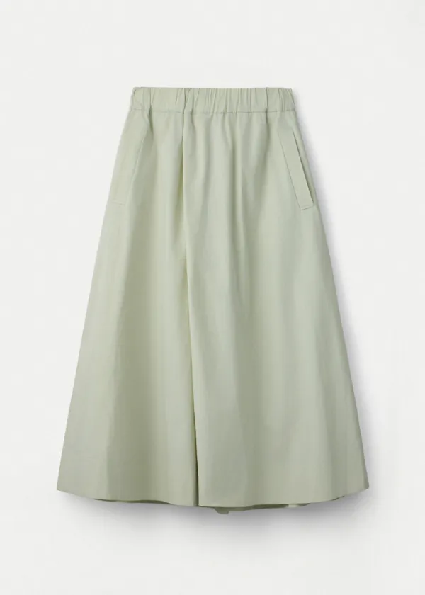 Poplin Maxi Culotte Pants_Green Tea