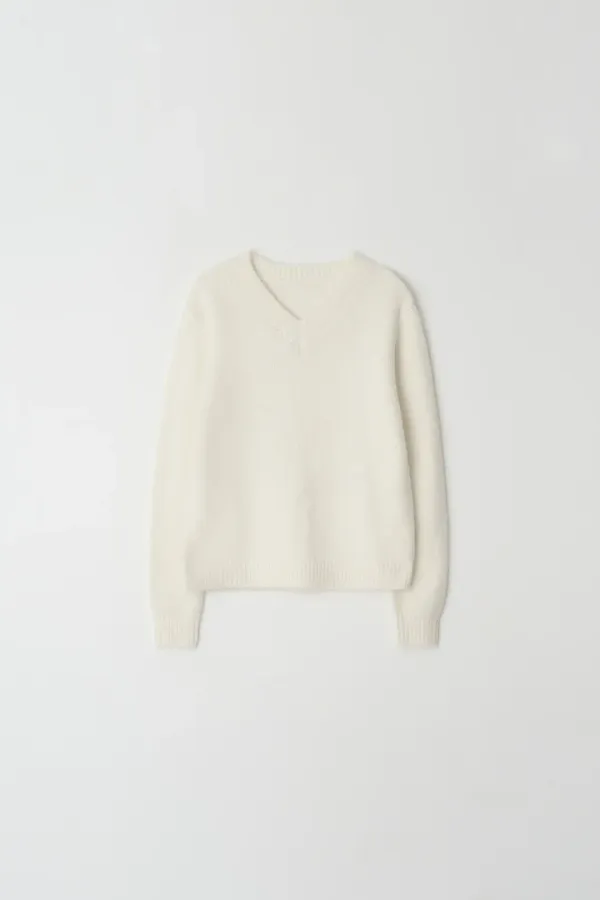 melange alpaca knit (purewhite)