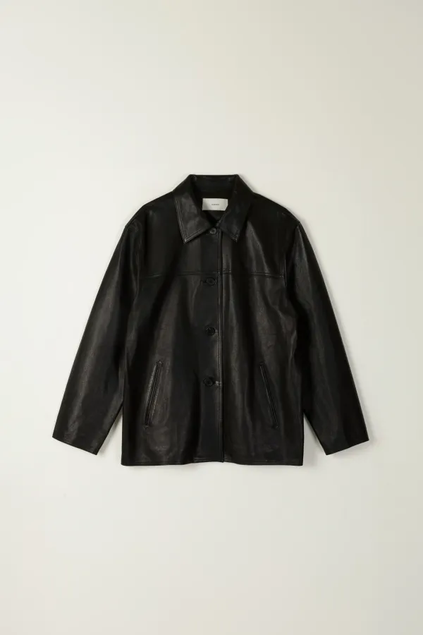 LISBON LAM LEATHER JACKET_BLACK