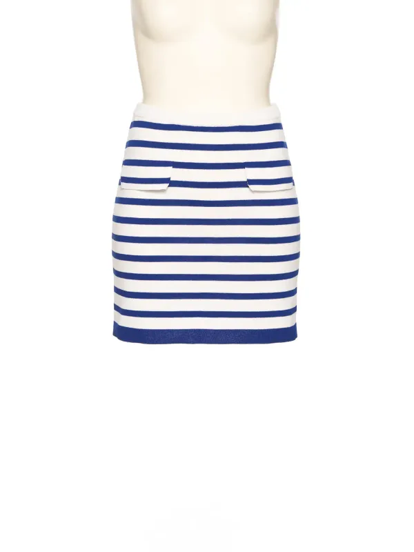 PS25 STRIPE BEADS LINE KNIT SKIRT