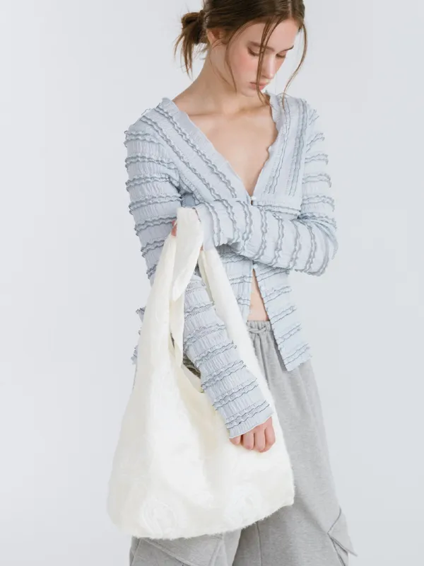 SOFT ROUND ORGANZA BAG / IVORY