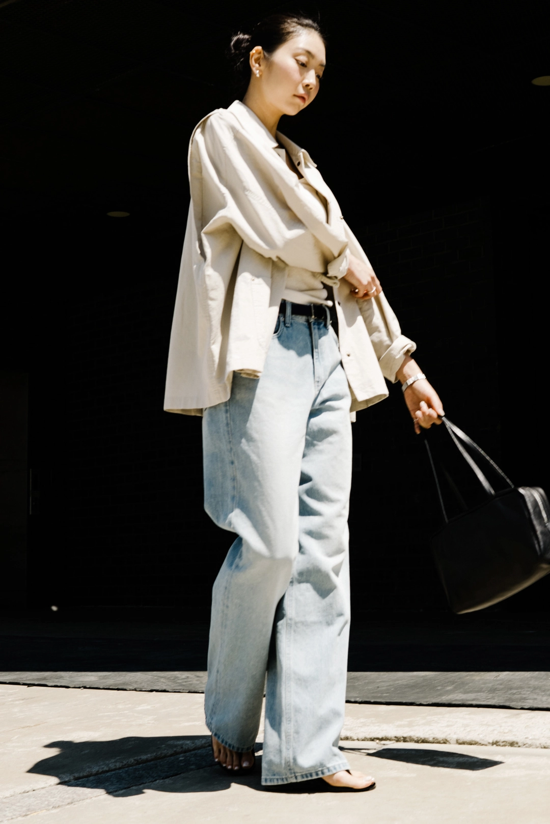 스앨더 28486_Tone-on-tone straight-fit jeans 상품 이미지 2