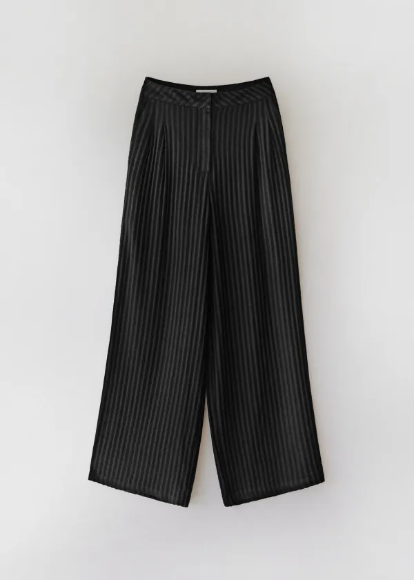Parco two tuck pants (black)