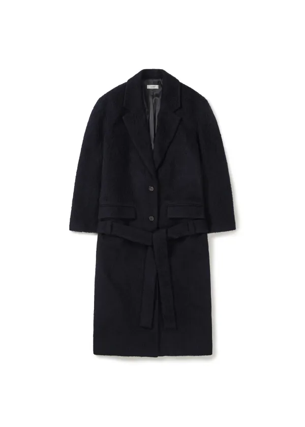 LOWRISE BELTED COAT (DARK NAVY)
