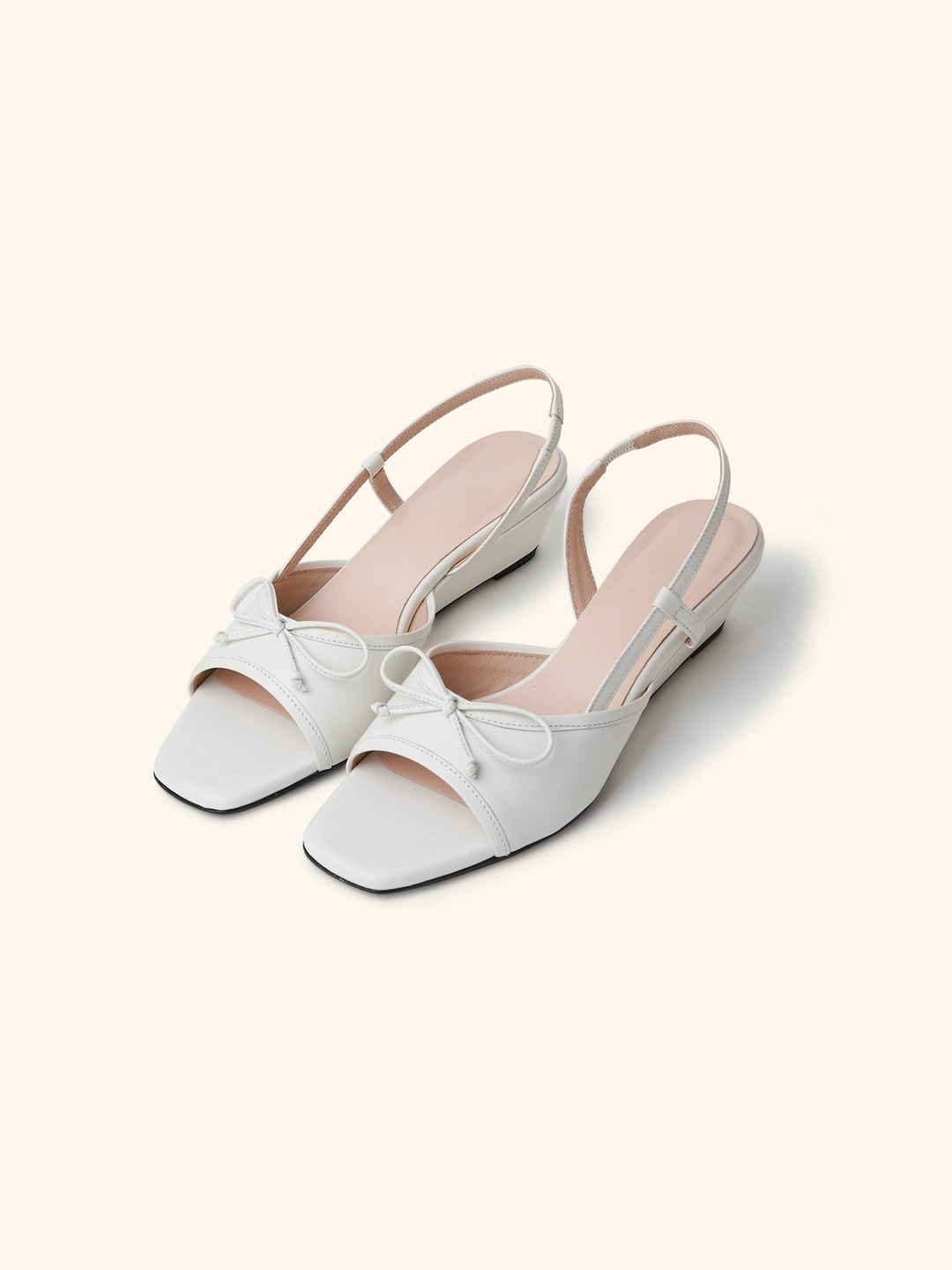 러브듀이 RIBBON wedge slingback / 아이보리 상품 이미지 1