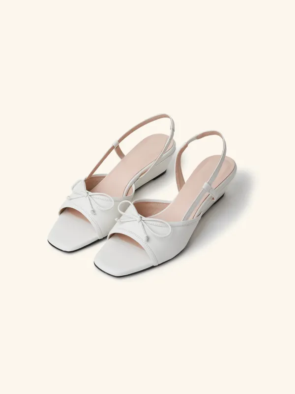 RIBBON wedge slingback / 아이보리