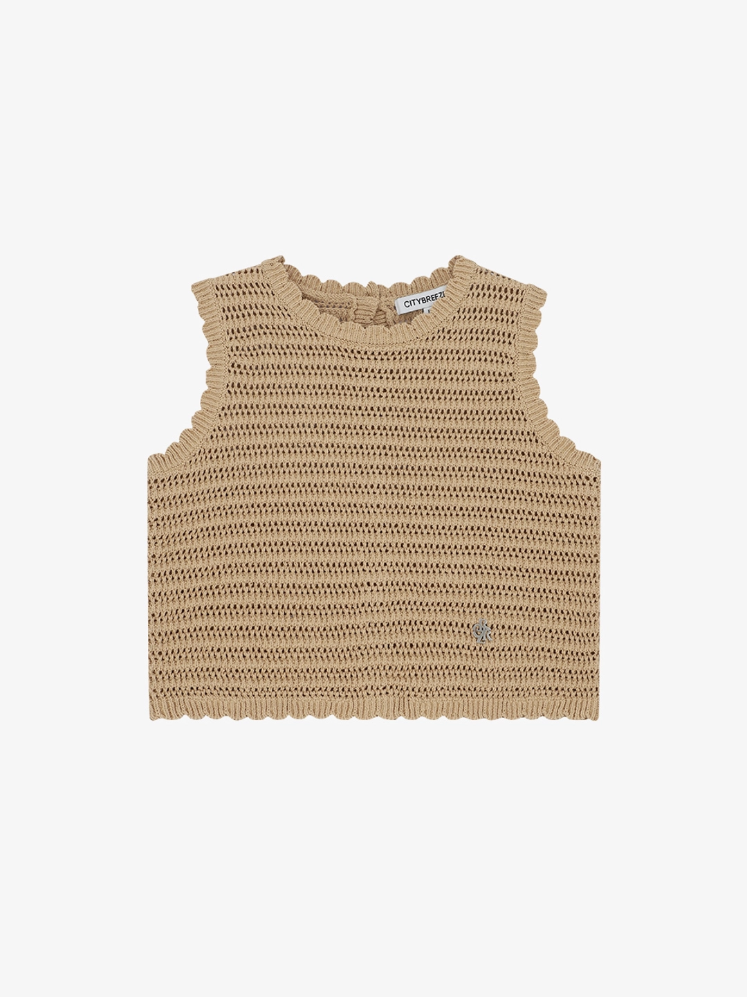 시티브리즈 크로셰 슬리브리스 니트_BEIGE 상품 이미지 3
