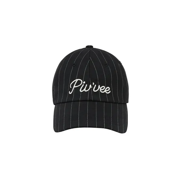 Pinstripe Ball Cap (ebony black)