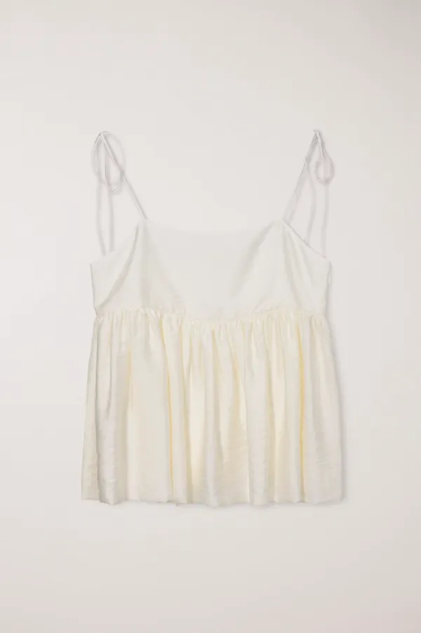 FLARED BUSTIER BLOUSE IVORY_UDBL6B230IV