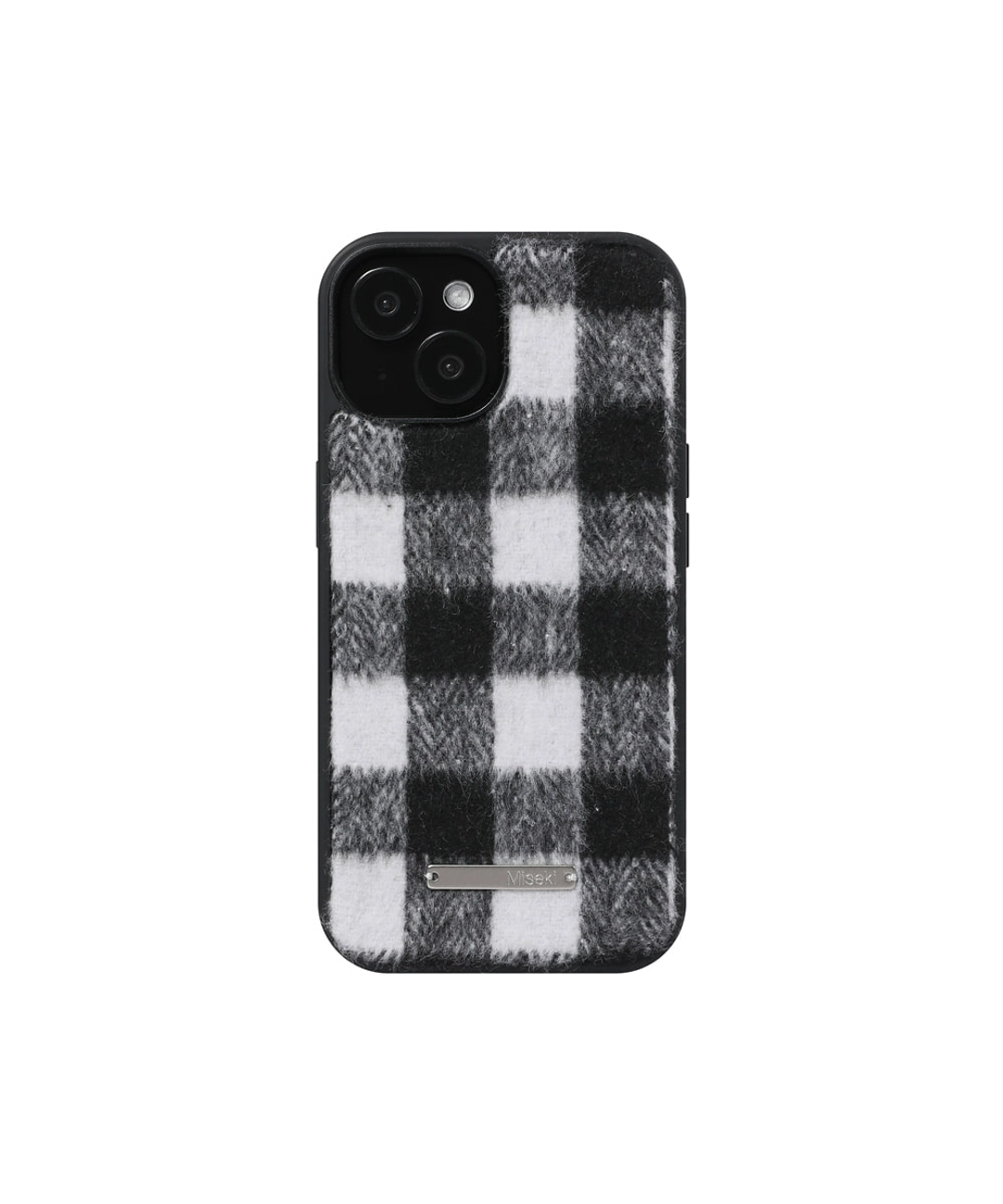 미세키서울 Cozy check iphone case BLACK 상품 이미지 1
