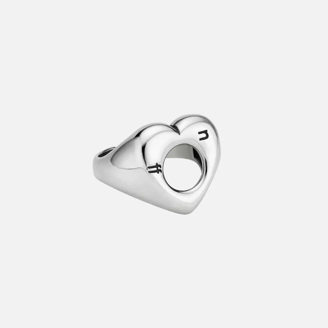 엔프프 [silver925] heart void ring-black silver 상품 이미지 2