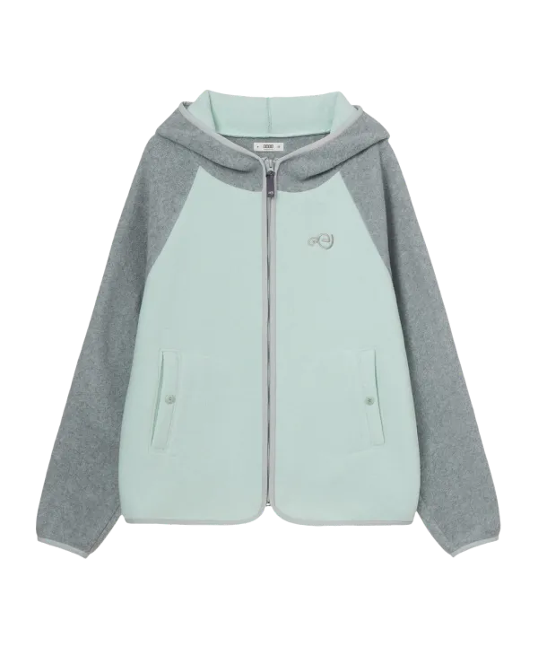 SOFT FLEECE ZIP UP HOODIE [MINT]