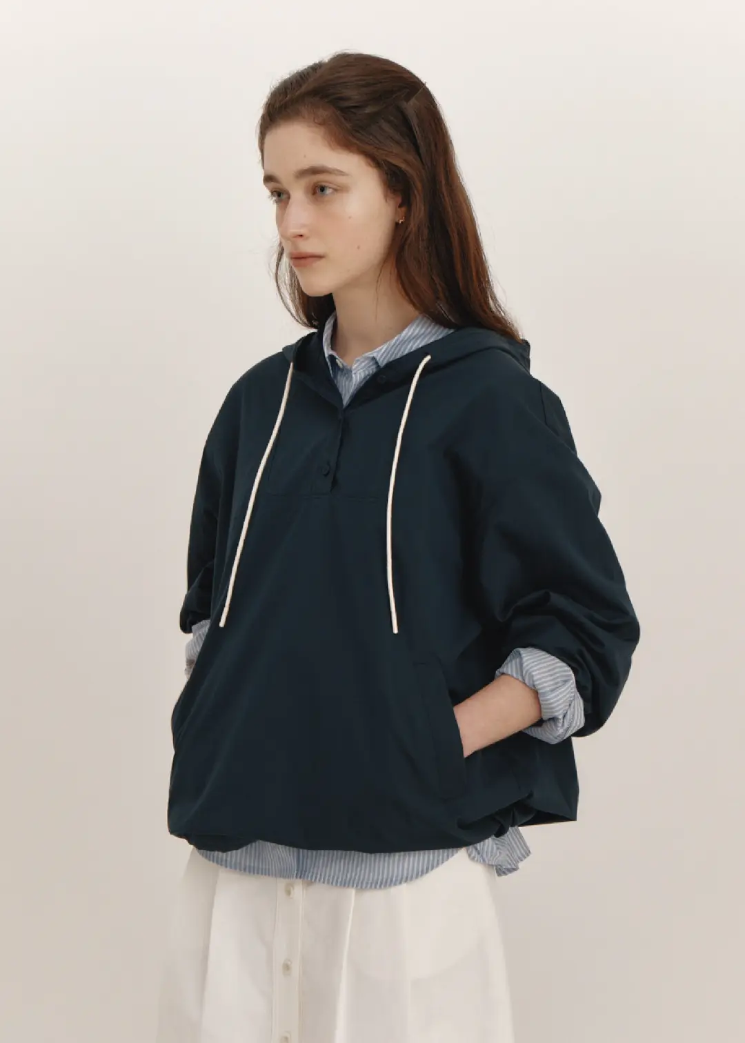 더라이 Cotton Hood Anorak(Navy) 상품 이미지 2