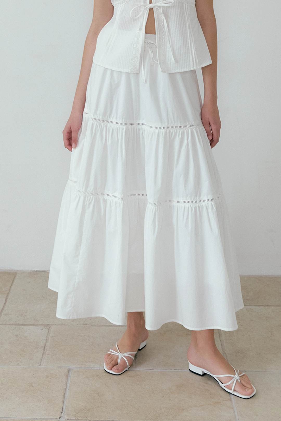 루시르주 Romantic Cancan Skirt (ivory) 상품 이미지 1