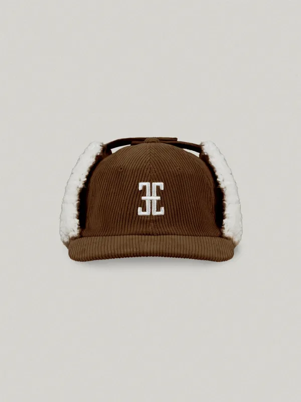 Hento Corduroy Fur Trooper Hat - Brown핸토 코듀로이 퍼 트루퍼 햇