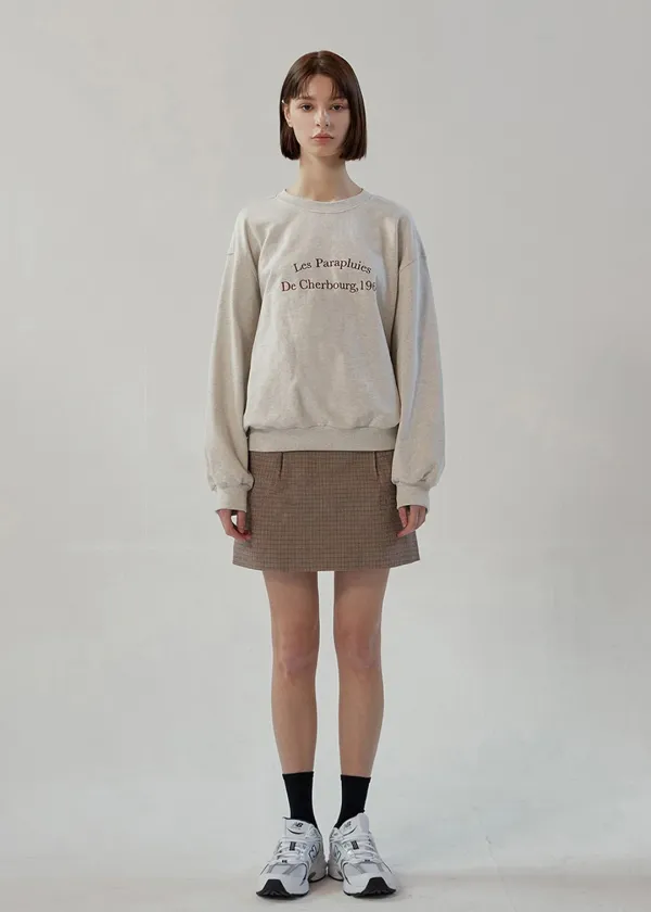 Seersucker skirt (brown)