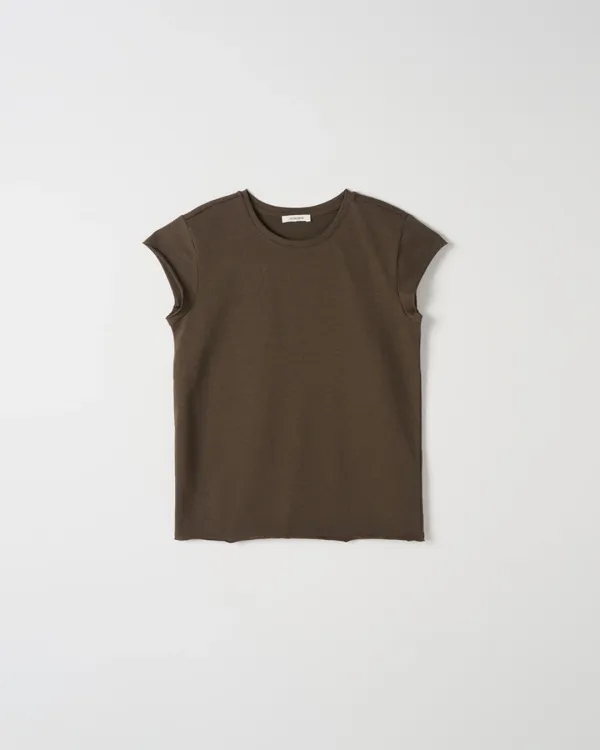 Cap Sleeve T-shirt [KHAKI]