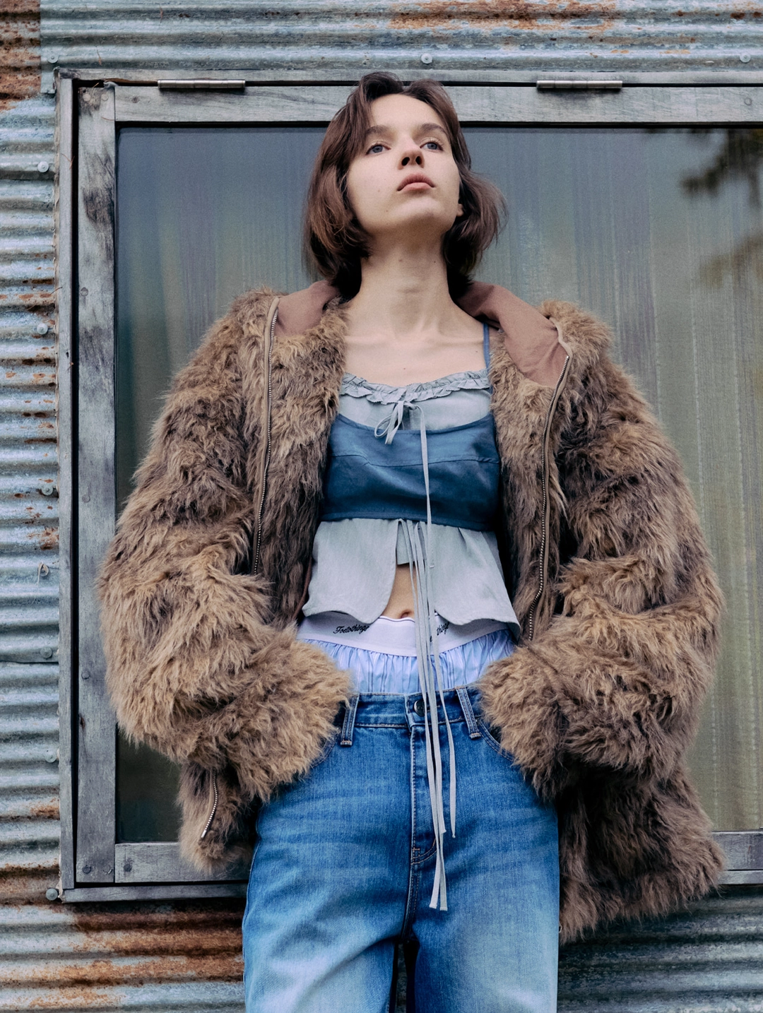 포에토 Petit suede bra top - denim blue 상품 이미지 2