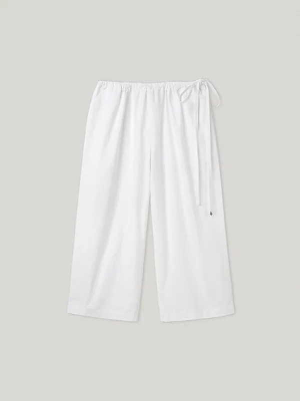 Begged Drawstring Pants Ivory (4th)