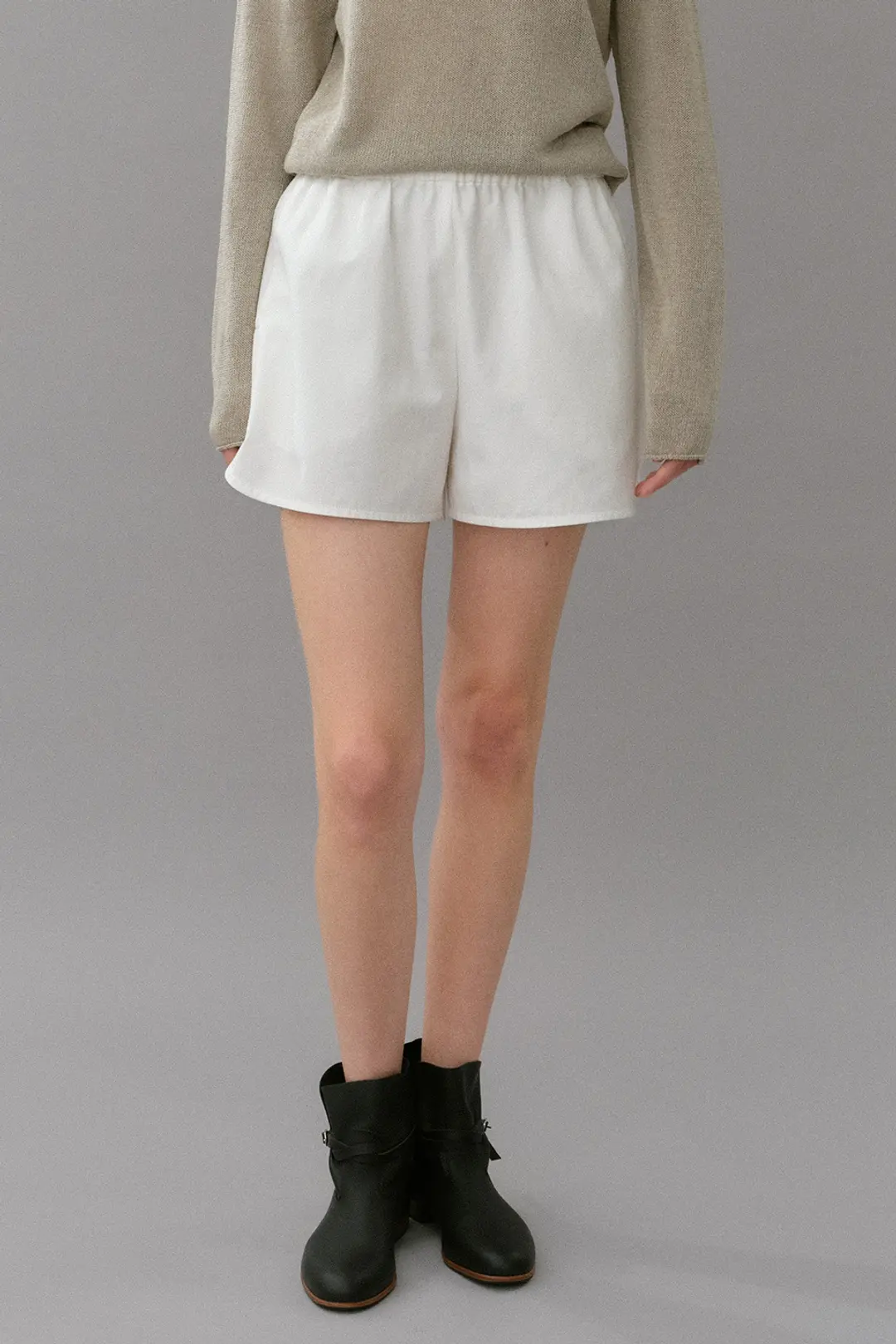 블랭크공삼 cotton linen banding shorts (white) 상품 이미지 2