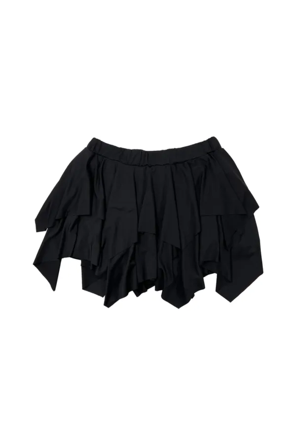 JERSEY CANCAN MINI SKIRT PANTS (BLACK)