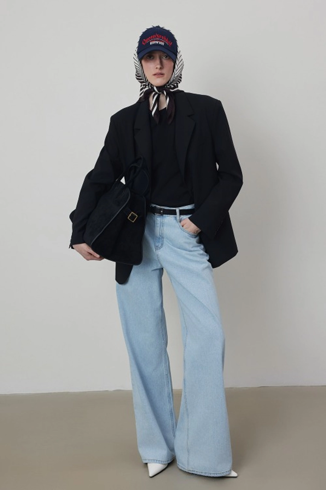 퀸스래빗 Ice-Washing Wide Fit Denim Pants_Light Blue 상품 이미지 1