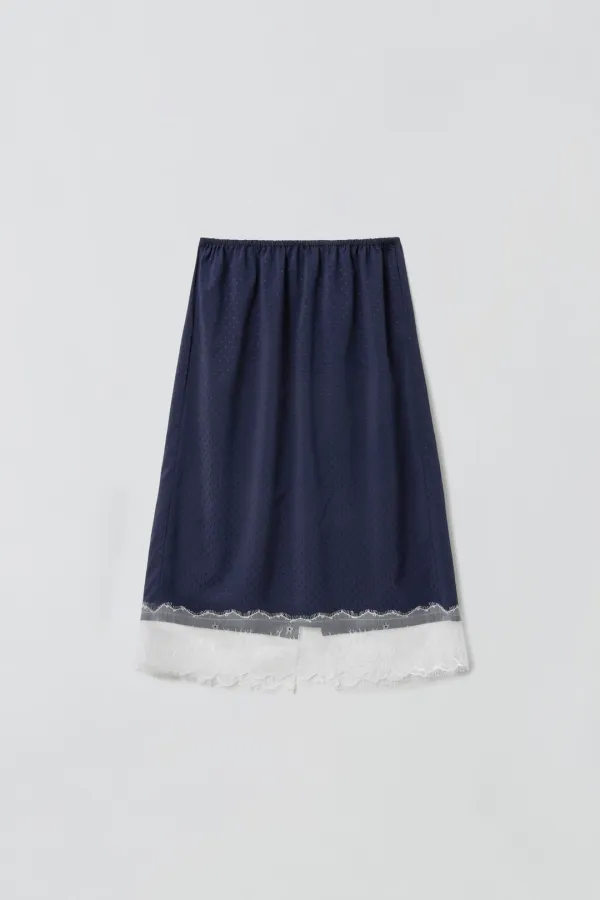 [1차 리오더] LACE LAYERED SKIRT_NAVY