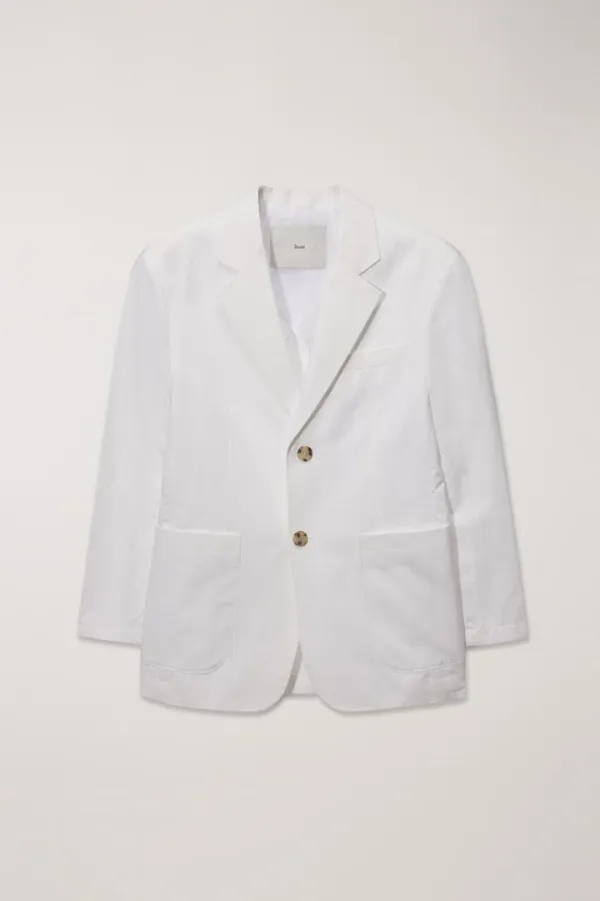 UNISEX CLASSIC LINEN JACKET WHITE