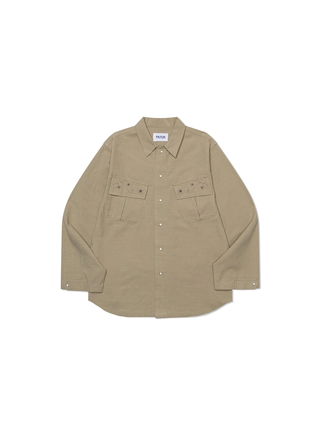 프리터 Western Stud Work Shirt Beige_F253ST02 상품 이미지 1