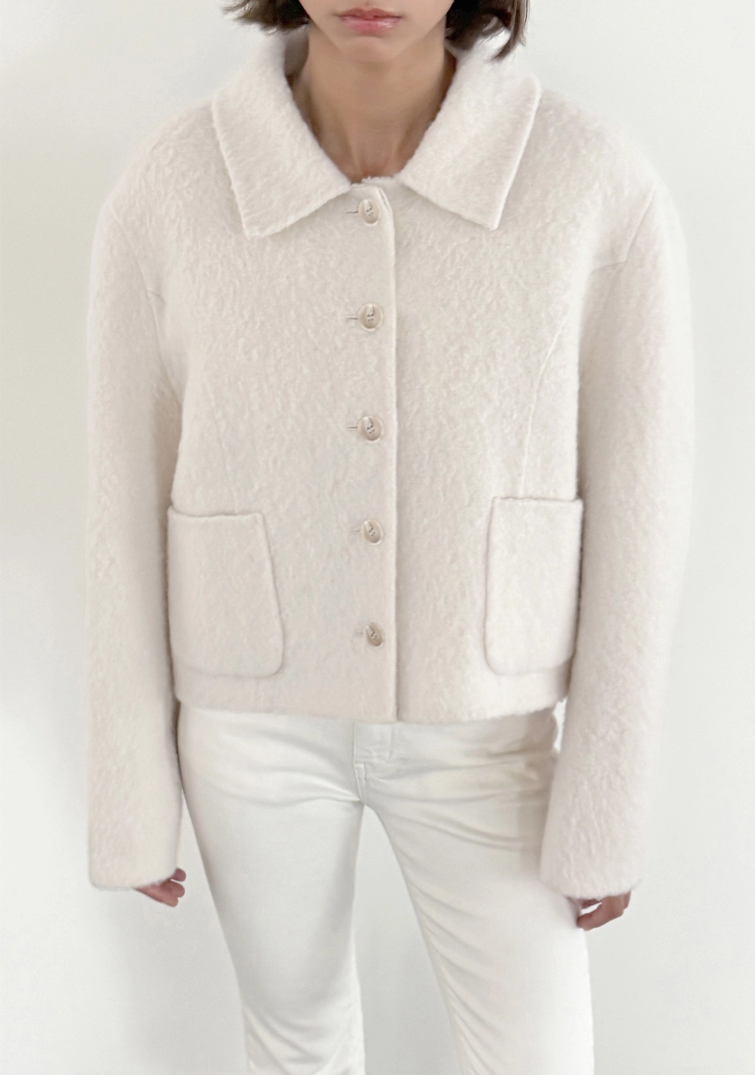 아상 Baby Alpaca Handmade Half Coat 상품 이미지 2